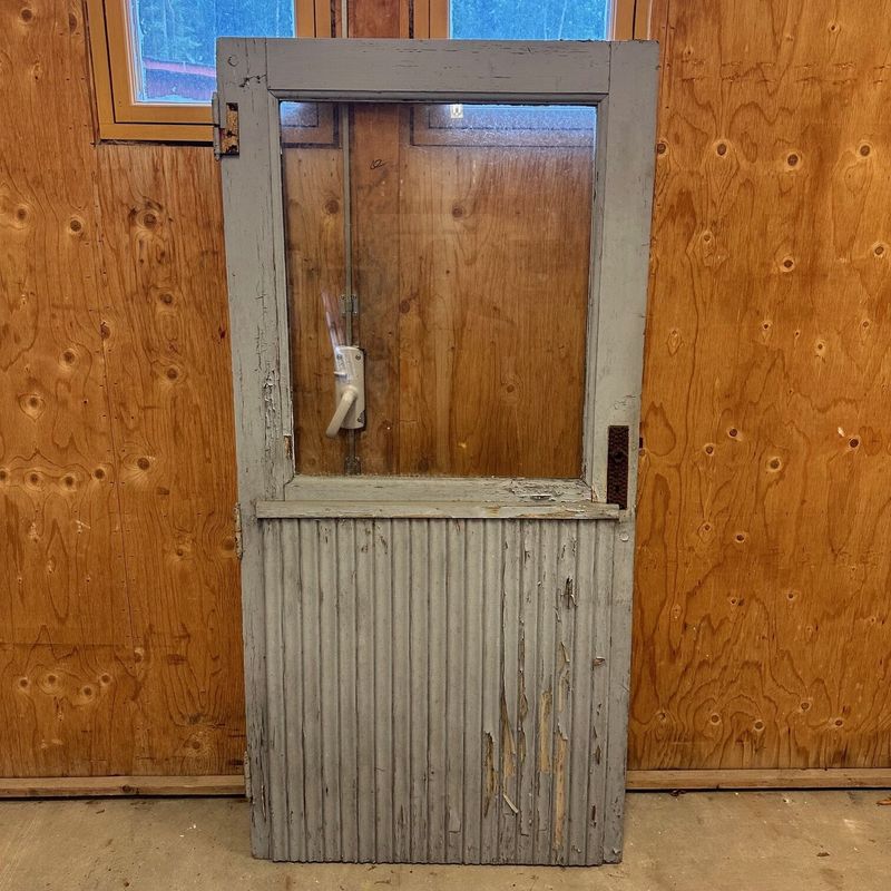 Ytterdörr med glas 89,5x185 cm, utan karm