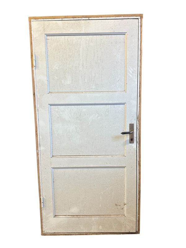 Dörr med 3 speglar, 96x200 cm, med karm