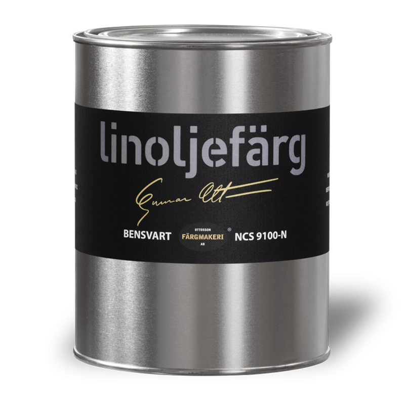 1A-98 Bensvart Linoljefärg 1L