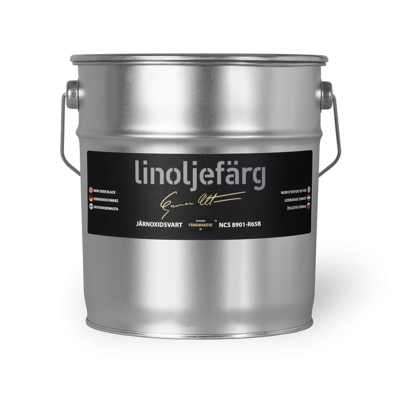 Järnoxidsvart Linoljefärg 3L