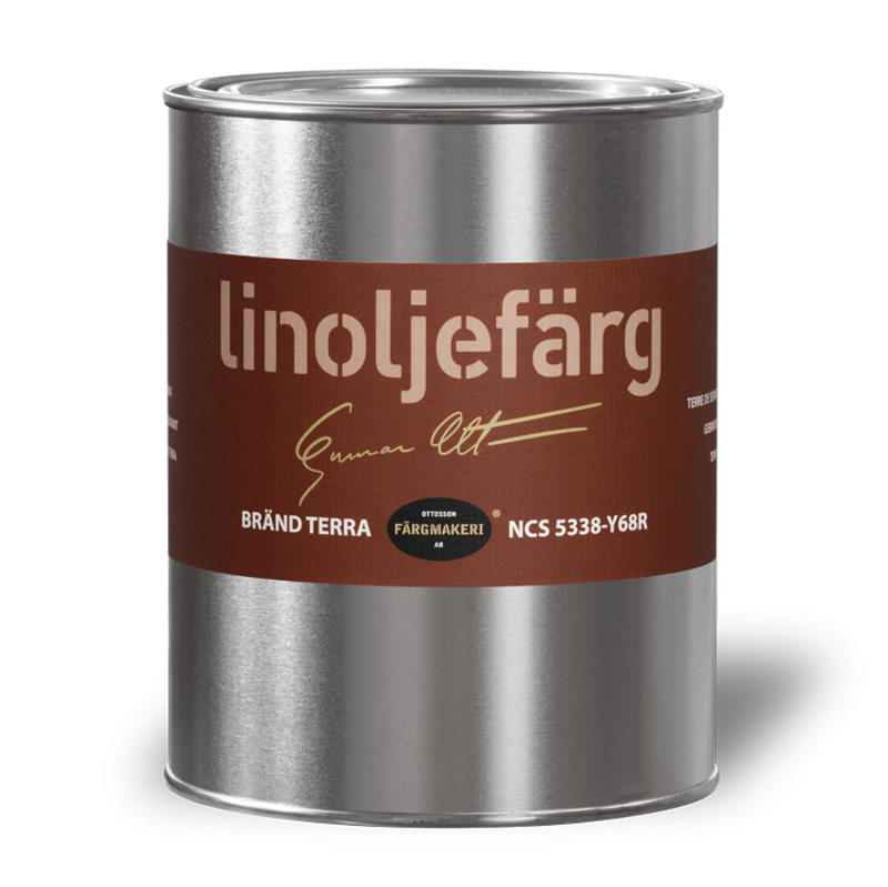1A-5876 Bränd Terra Linoljefärg 1L
