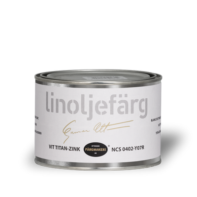 Vit Titan-Zink Linoljefärg 0,5L