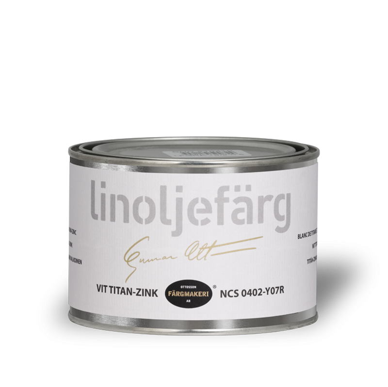 Vit Titan-Zink Linoljefärg 0,5L