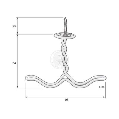 Ankarkrok 8136 N av tråd