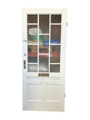 Lägenhetsdörr med 3 speglar + råglas, 92,5x218 cm, utan karm