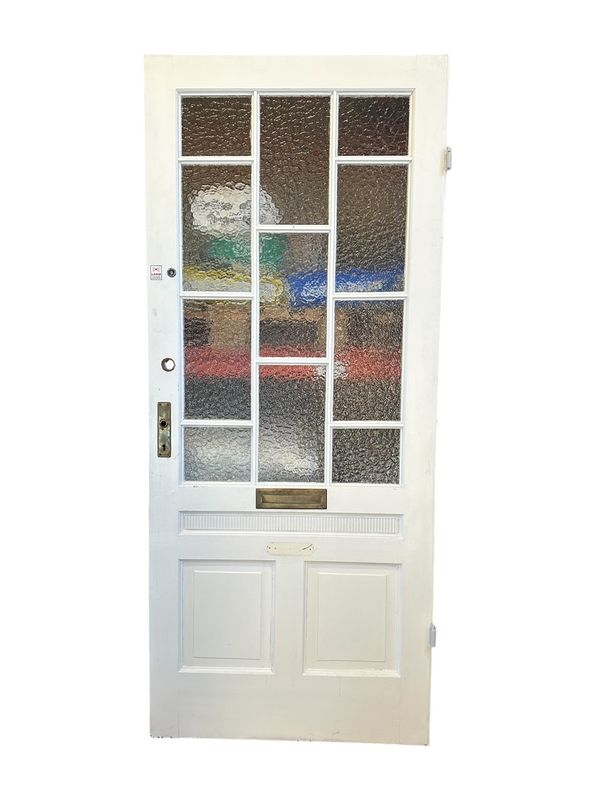 Lägenhetsdörr med 3 speglar + råglas, 92,5x218 cm, utan karm