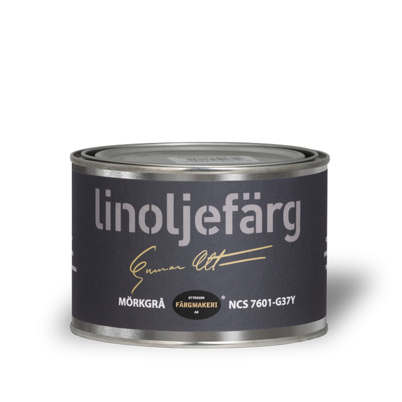 Mörkgrå Linoljefärg 0,5L
