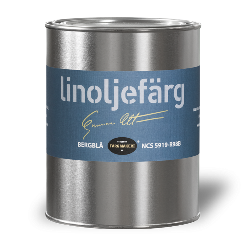 Bergblå Linoljefärg 1L