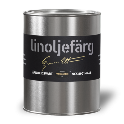 Järnoxidsvart Linoljefärg 1L