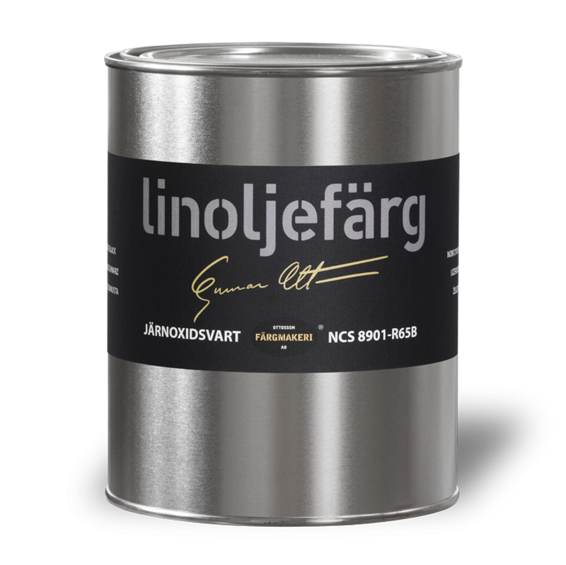 Järnoxidsvart Linoljefärg 1L
