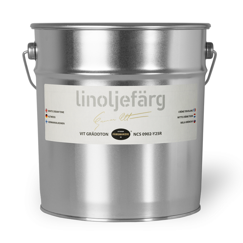Vit Gräddton Linoljefärg 5L