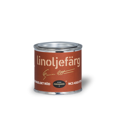 Ljus Engelskt röd Linoljefärg 1A-10A  0,1L