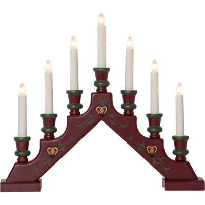 Adventsljusstake Sara röd