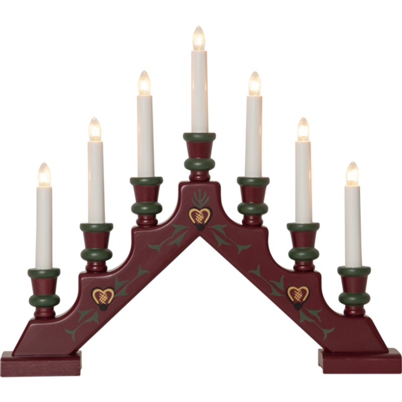 Adventsljusstake Sara röd