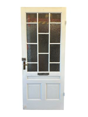 Lägenhetsdörr med 3 speglar + råglas, 91x217,5 cm, utan karm