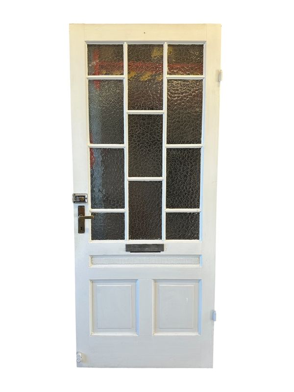 Lägenhetsdörr med 3 speglar + råglas, 91x217,5 cm, utan karm