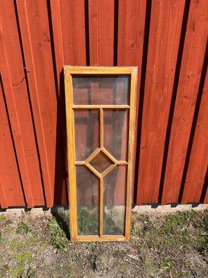Verandafönster ca 44x123,5 cm, gul romb