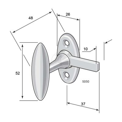 Fönstervred 5050, förnicklad