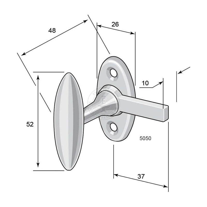Fönstervred 5050, förnicklad