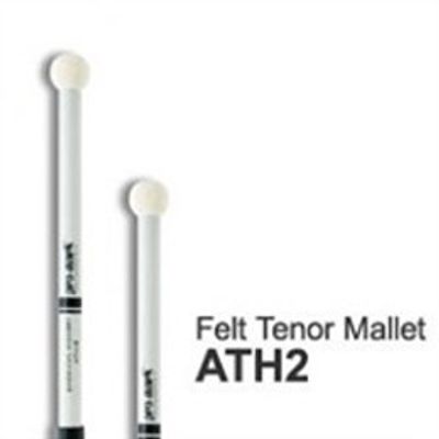 Promark ATH2 tenortrumsklubbor Medium, hickory med gummerat grepp, Hard Felt