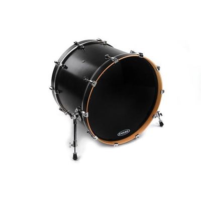 Evans BD20RBG Resonant Black bastrumskinn 20"