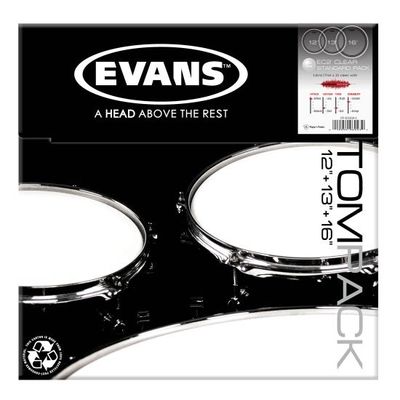 Evans ETP-EC2SCLR-S skinnpaket EC2S Clear Standard (12", 13", 16")