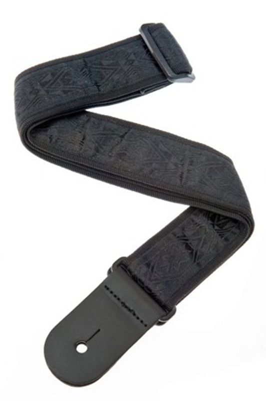 D'Addario 50B01 Axelband Dark Side 50 mm Woven-Black Satin