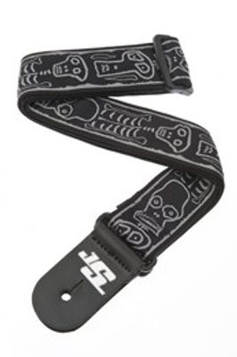 D'Addario 50JS01 Axelband Satriani 50 mm Woven-Skulls'n Bones