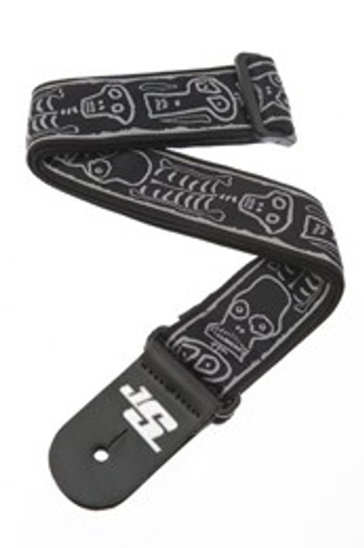 D'Addario 50JS01 Axelband Satriani 50 mm Woven-Skulls'n Bones