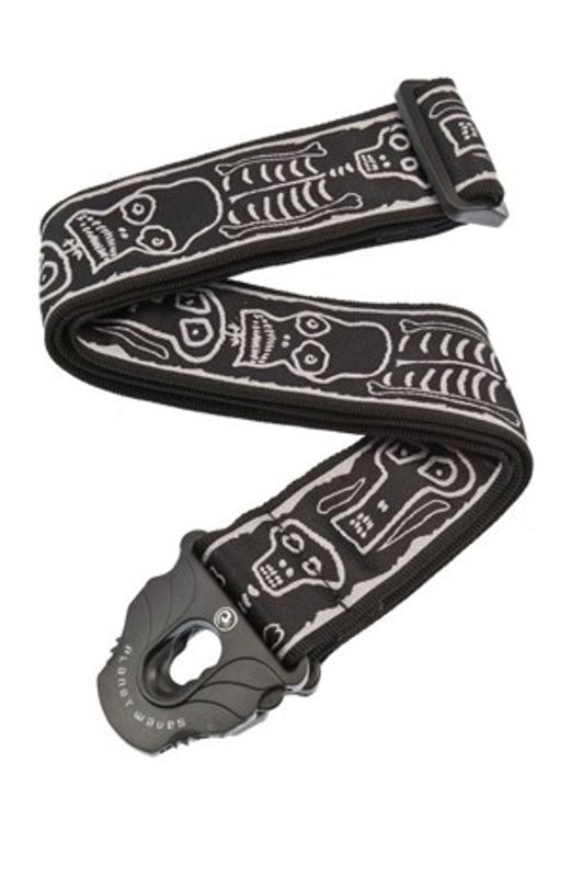 D'Addario 50PLJS01 Axelband Satriani 50 mm Woven PL-Skull n' Bones
