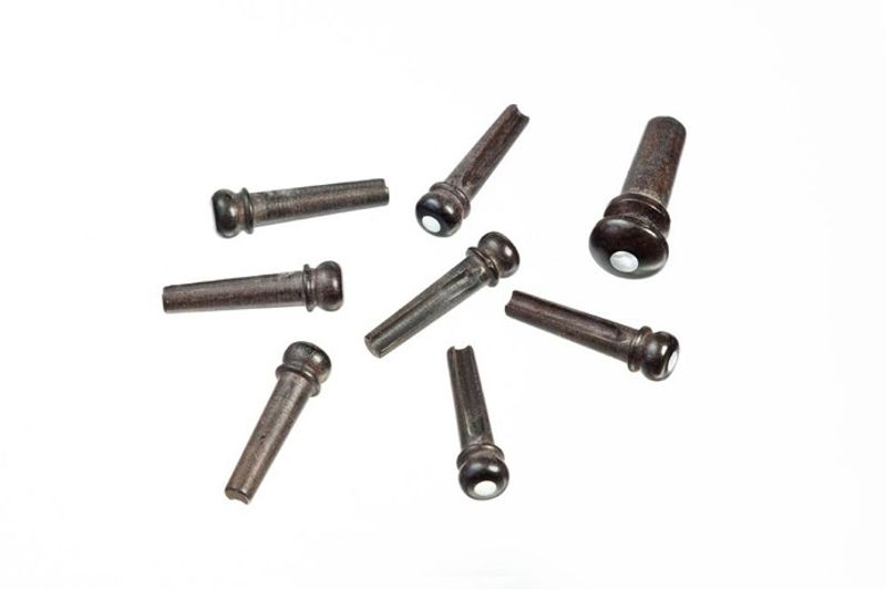 D'Addario PWPS3 End/Bridge-pins 1+6 Ebony/Pearl