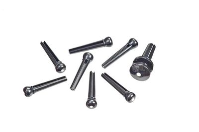 D'Addario PWPS10 End/Bridge-pins (1+7) ABS BK/IV