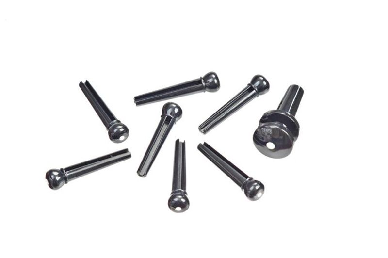 D'Addario PWPS10 End/Bridge-pins (1+7) ABS BK/IV