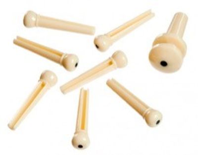 D'Addario PWPS12 End/Bridge-pins (1+7) ABS IV/BK