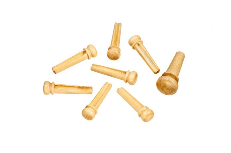 D'Addario PWPS6 End/Bridge-pins (1+6) Boxwood
