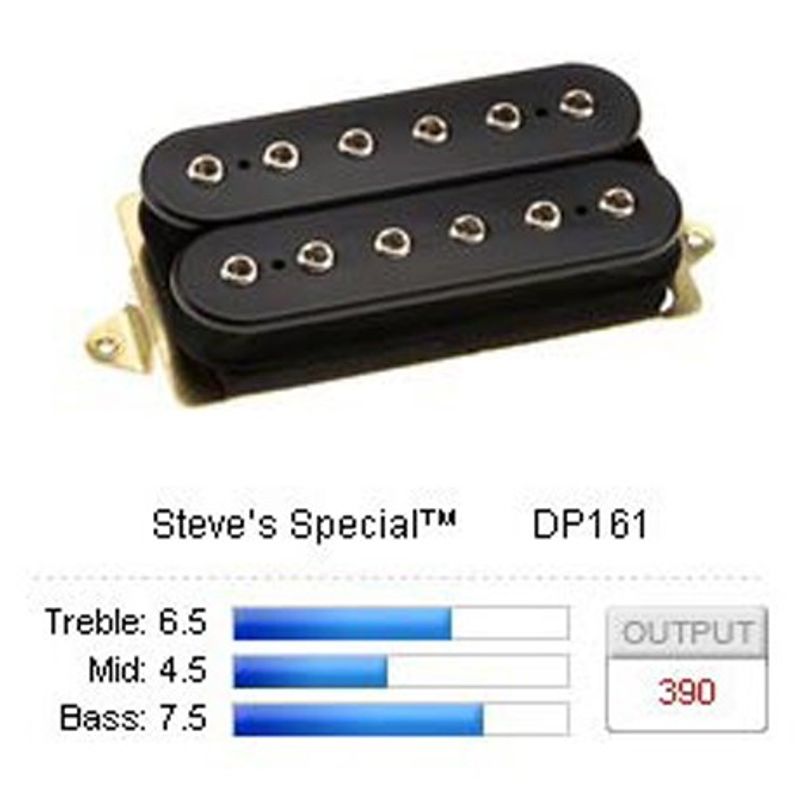 DiMarzio Steve's Special DP161F humbucker, F-spaced, svart