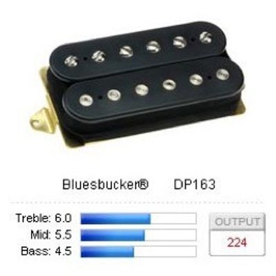 DiMarzio Bluesbucker DP163F humbucker, F-spaced, svart