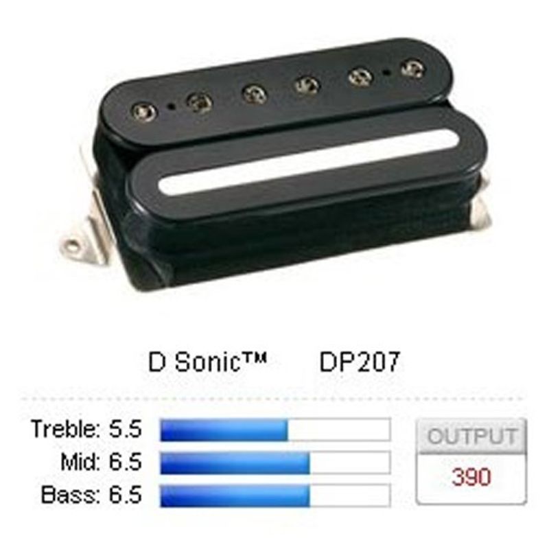DiMarzio D Sonic DP207 humbucker, svart