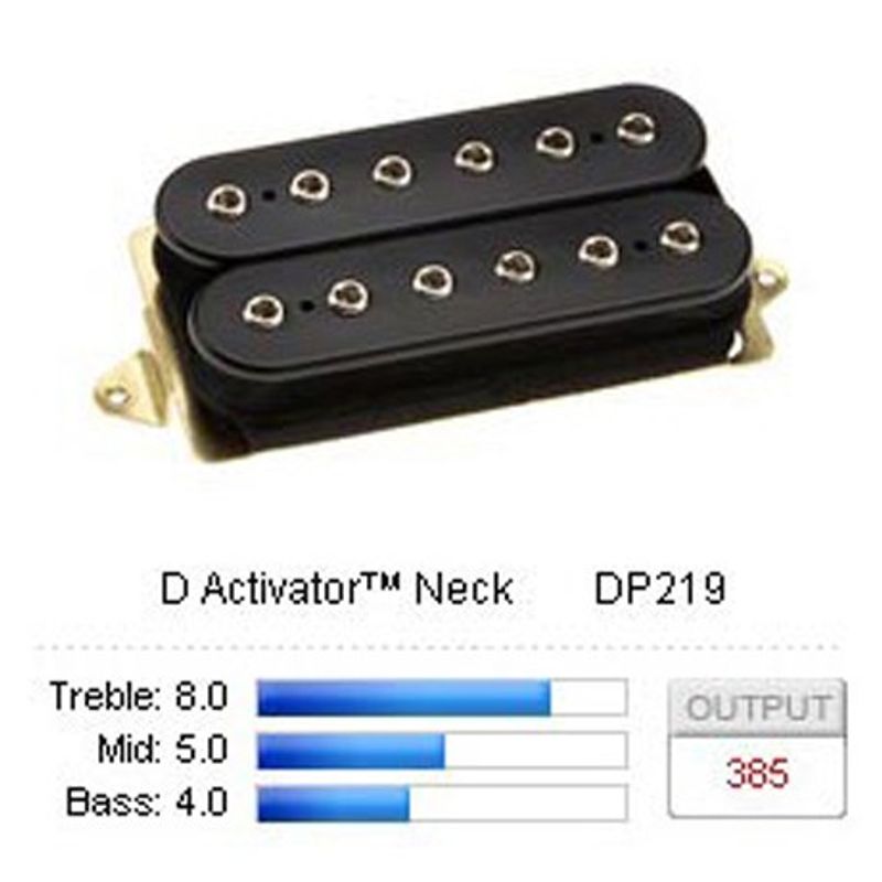 DiMarzio D Activator Neck DP219F humbucker, F-spaced, svart