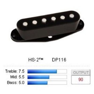 DiMarzio HS-2 DP116 single coil för Strat, svart
