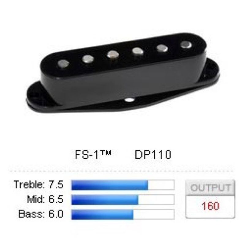 DiMarzio FS-1 DP110 single coil för Strat, svart