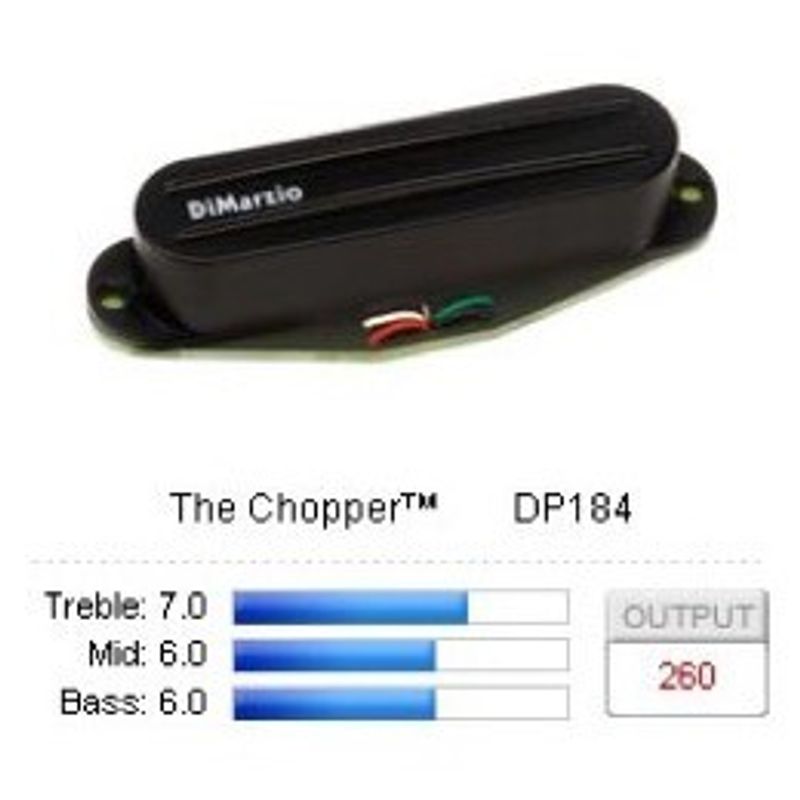 DiMarzio The Chopper DP184 single coil för Strat, svart
