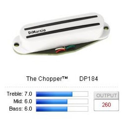 DiMarzio The Chopper DP184 single coil för Strat, vit