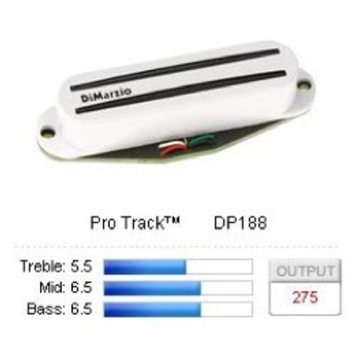 DiMarzio Pro Track DP188 single coil för Strat, vit