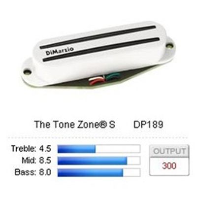 DiMarzio The Tone Zone S DP189 single coil för Strat, vit