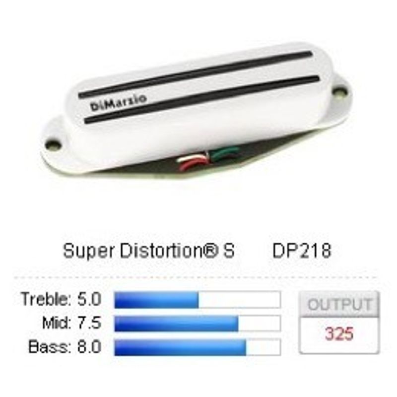 DiMarzio Super Distortion S DP218 single coil för Strat, vit