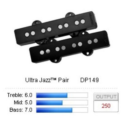 DiMarzio Ultra Jazz Pair DP149 J-baspickup, svart
