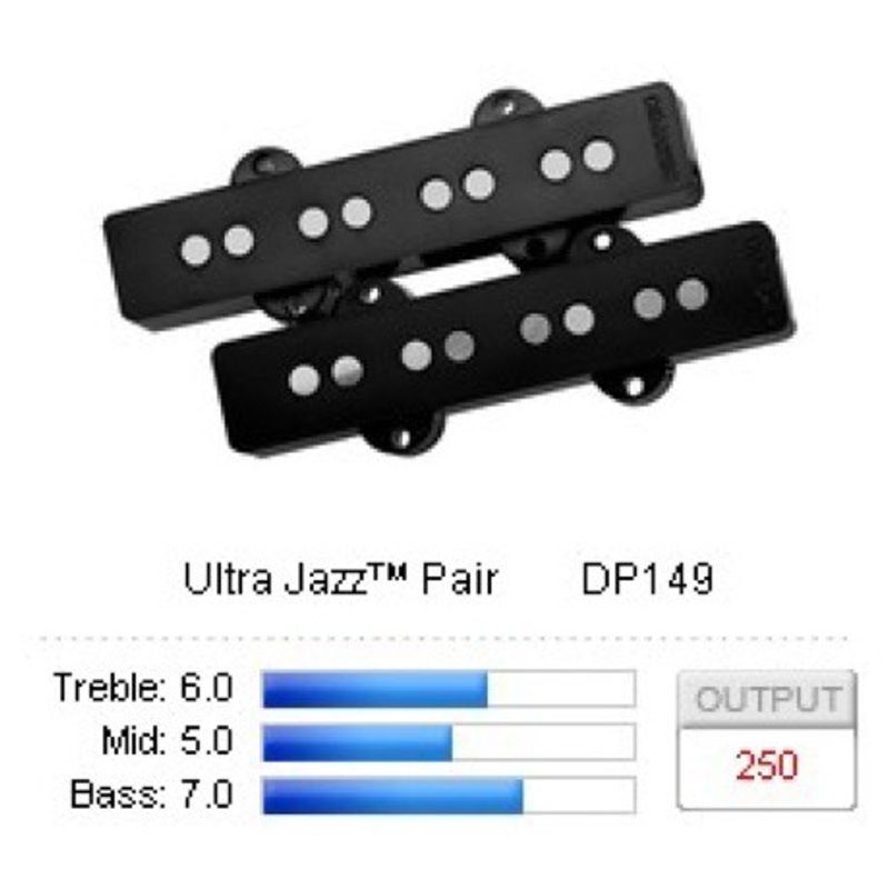 DiMarzio Ultra Jazz Pair DP149 J-baspickup, svart