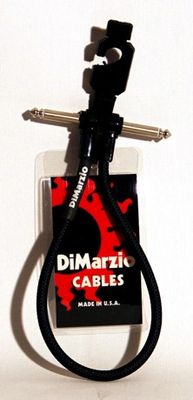 DiMarzio Patchkabel EP17J12RR, 30 cm, vinklad/vinklad, svart