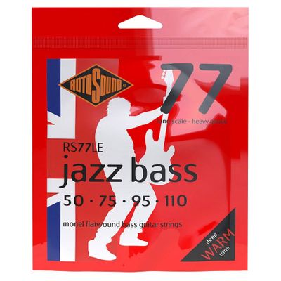 Rotosound RS77LE Jazz Bass 77 elbassträngar, monel, flatwound 50–110, heavy
